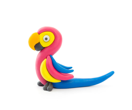 DIY Ara Parrot Plastic Creative Modelling Air-Dry Clay For Kids 3 Cans