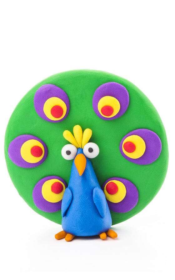 DIY Peacock Plastic Creative Modelling Air-Dry Clay For Kids 3 Cans