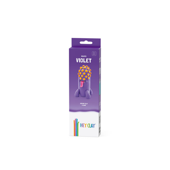 DIY Violet Plastic Creative Modelling Air-Dry Clay For Kids 3 Cans