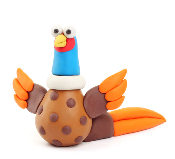 DIY Birds: Pheasant, Ara Parrot, Dove Plastic Creative Modelling Air-Dry Clay For Kids 6 Cans