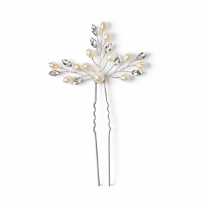 Hair Pin Pearl Silver Set