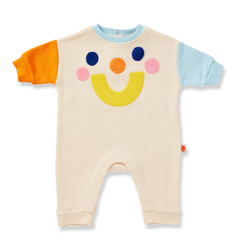 Halcyon Nights Beige Baby Jumpsuit | Puppy Park Applique Winter Suit