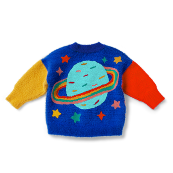 Halcyon Nights Rocket Ride Knit Kids Cardigan | Fluffy Winter Warm