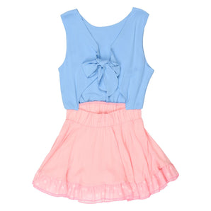 Havana  Blue & Pink Girls Dress