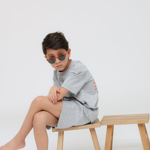 Boys Here Comes The Sun Grey Set Shorts and T-shirt