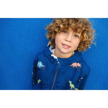 Holly And Beau Kids Color Changing Dinosaur Raincoat | Waterproof Fun Coat