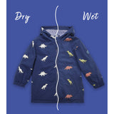 Holly And Beau Kids Color Changing Dinosaur Raincoat | Waterproof Fun Coat