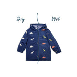 Holly And Beau Kids Color Changing Dinosaur Raincoat | Waterproof Fun Coat