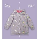 Holly And Beau Kids Color Changing Unicorn Raincoat | Waterproof Girls Coat