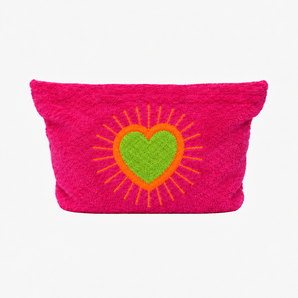 Minimill Kids Fuchsia Terry Beach Pouch – Pink Heart