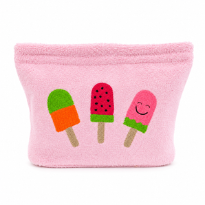 Kids Beach Towel Pouch 3 Icecream Pink