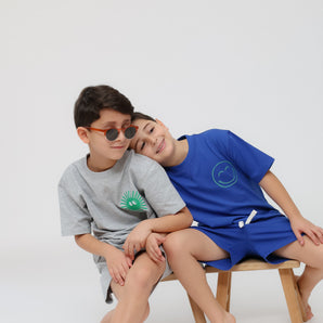 Boys Here Comes The Sun Grey Set Shorts and T-shirt