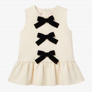 PHI Clothing - Ivory dress with three bows