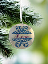 Personalised Acryllic Christmas Frozen  Holiday Ornament  Bauble