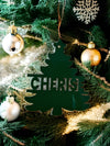 Personalised Acryllic Christmas Tree Cutout  Holiday Ornament  Bauble