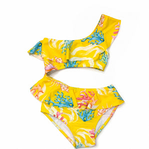 Marie Raxevsky Sunset Reef Girls One Shoulder Swimwear