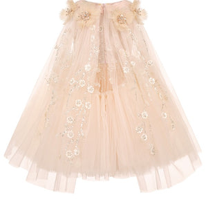 Junona Enchanting Girls Beige Occasion Dress | Kids Fashion