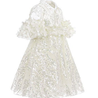 Junona Ethereal Girls Ivory Occasion Dress | Kids Fashion