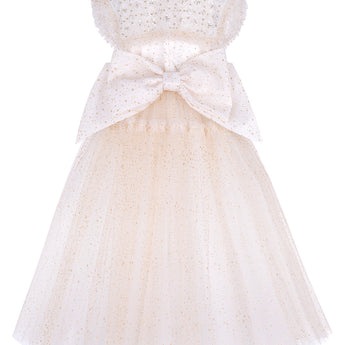 Junona Girls Gold Tulle Occasion Dress | Kids Fashion
