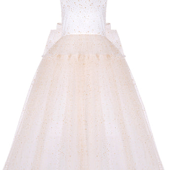 Junona Girls Gold Tulle Occasion Dress | Kids Fashion