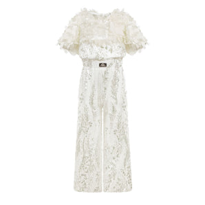Junona Girls Ivory Occasion Jumpsuit