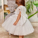 Junona White Tulle Girls Occasion Dress | Kids Fashion