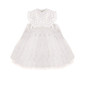 Junona White Tulle Girls Occasion Dress | Kids Fashion