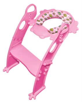 Frog shape Cushion Potty seat with Ladder - Pink