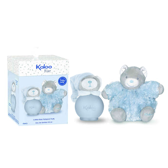 Kaloo Blue Gift Set Baby Perfume Alcohol Free Gentle Scented Water 95ml + Bear Plush Toy