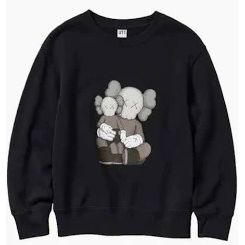 Kaws X Uniqlo Kids Black Longsleeve Sweatshirt