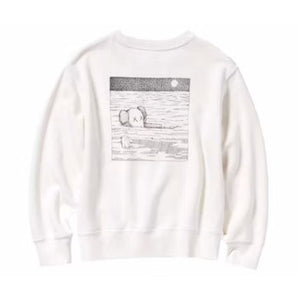 Kaws X Uniqlo Kids White Longsleeve Sweatshirt