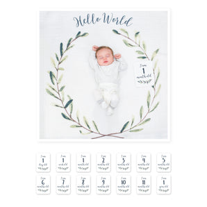 Baby's First Year Milestone Blanket & Cards Set