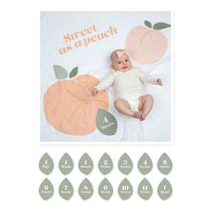 Eco-Friendly Baby's First Year Milestone Blanket and Cards Set for Newborns