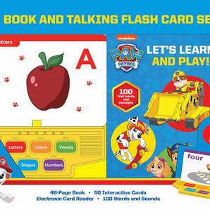 Nickelodeon Paw Patrol: Let's Learn and Play! Book and Talking Flash Card Sound Book Set