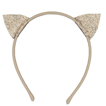 Luciole Et Petit Pois Cat Gold Glitter Hair Band | Sparkly Kids Accessory
