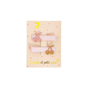 Luciole Et Petit Pois Charming Mini Cherry Hair Clips Whimsical Handmade Accessories | Hair Accessories