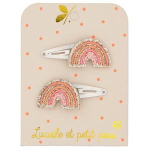 Luciole Et Petit Pois Chic Handmade Rainbow Hair Clips â€“ Vibrant & Eco Friendly | Hair Accessories