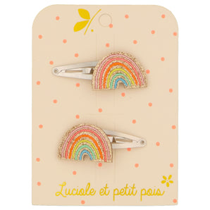 Luciole Et Petit Pois Chic Handmade Rainbow Hair Clips â€“ Vibrant & Eco Friendly | Hair Accessories
