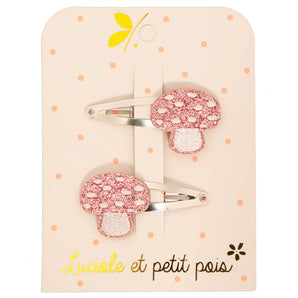 Luciole Et Petit Pois Chic Mushroom Hair Clips Whimsical & Eco Friendly | Hair Accessories