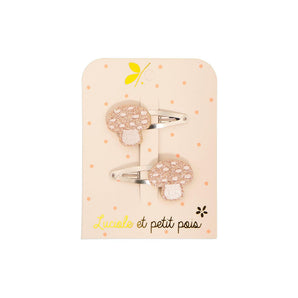 Luciole Et Petit Pois Chic Mushroom Hair Clips Whimsical & Eco Friendly | Hair Accessories