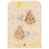 Luciole Et Petit Pois Glitter Christmas Trees Hairclips | Hair Accessories