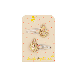 Luciole Et Petit Pois Glitter Christmas Trees Hairclips | Hair Accessories