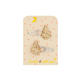 Luciole Et Petit Pois Glitter Christmas Trees Hairclips | Hair Accessories
