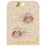 Luciole Et Petit Pois Kids Turtle Pink Hairclips | Charming Toddler Accessory