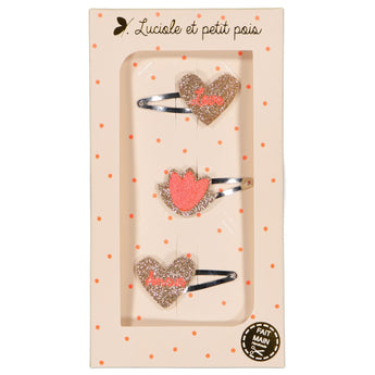 Luciole Et Petit Pois Les Trios Love Gift Set Elegant Trio Hair Clips Collection | Hair Accessories