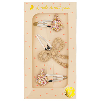 Luciole Et Petit Pois Les Trios Love Gift Set Elegant Trio Hair Clips Collection | Hair Accessories