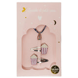 Luciole Et Petit Pois Popcorn Gift Box | Hair Clips & Rainbow Bracelet Set