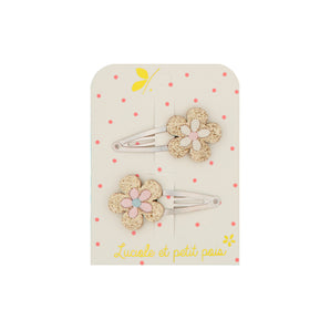 Luciole Et Petit Pois Retro Handmade Flower Hair Clips (Pair) | Hair Accessories
