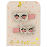 Luciole Et Petit Pois Whimsical Cat Mask Hair Clips â€“ Add Sparkle & Style | Hair Accessories