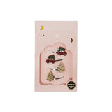 Luciole Et Petit Pois Xmas Drive Gift Box | Christmas Tree Hair Clips Set